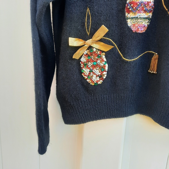 Vintage 80s 90s Affinity by Margo's Christmas Sweater | Angora & Lambswool | L - Picture 8 of 14